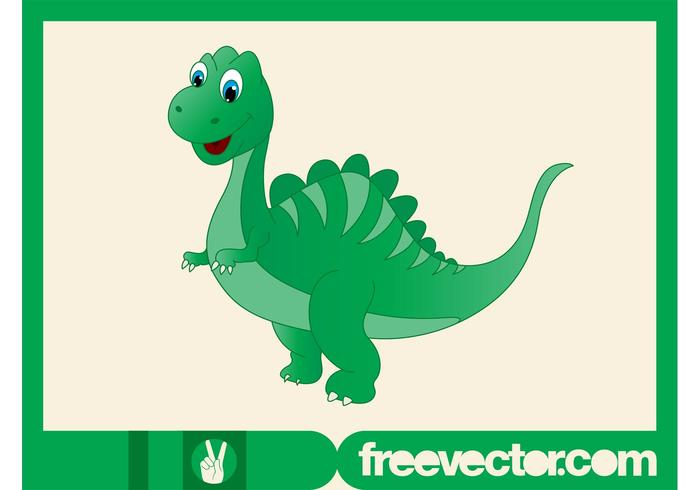 Happy Cartoon Dinosaur Happy Cartoon Dinosaur