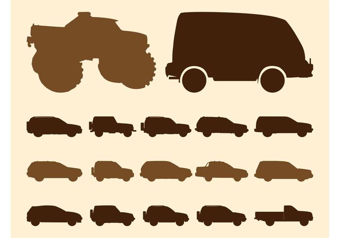 Off-Road Car Silhouettes Off-Road Car Silhouettes