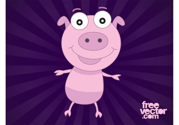 Happy Cartoon Pig Happy Cartoon Pig