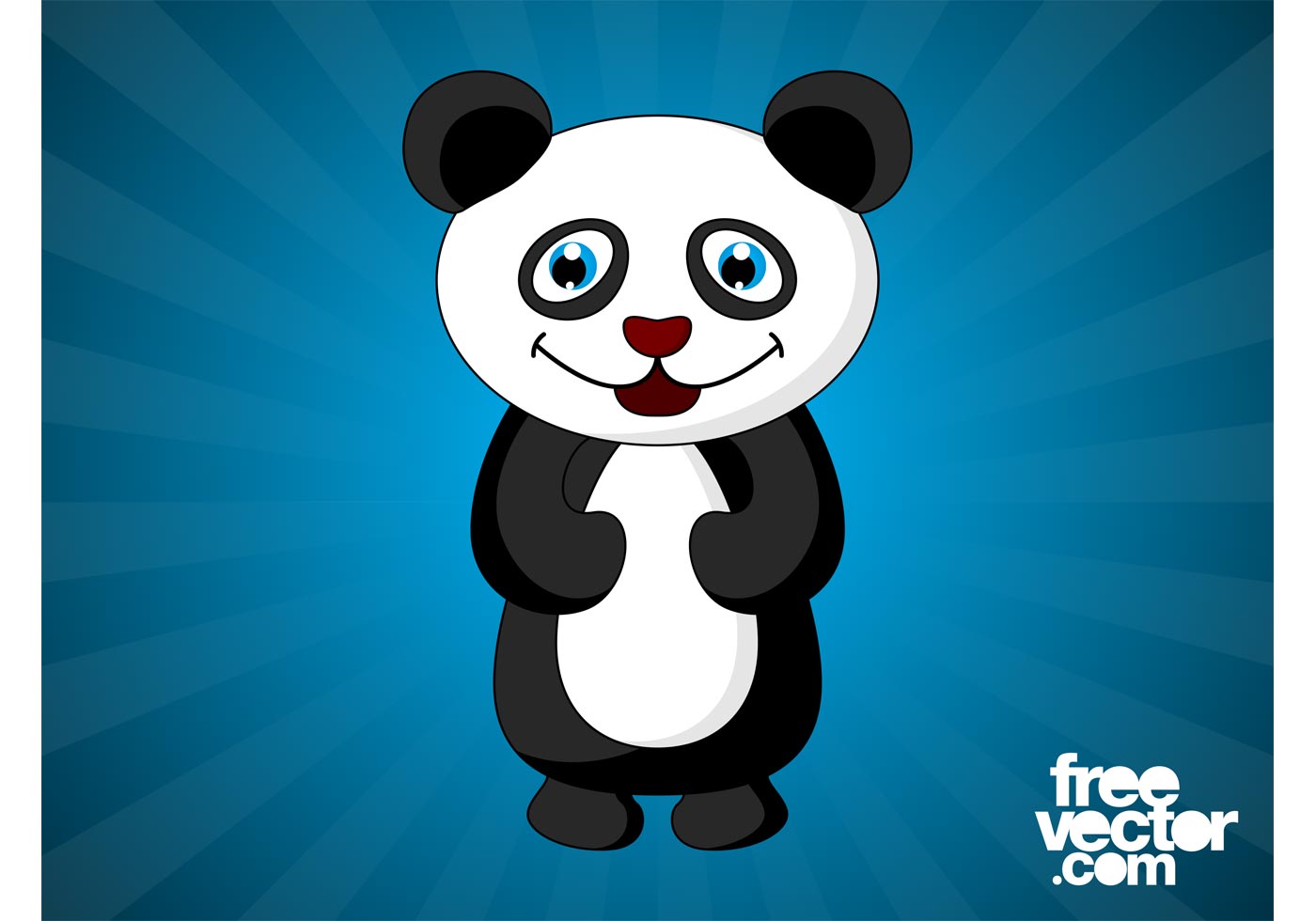 Download Happy Cartoon Panda - Download Free Vector Art, Stock Graphics & Images