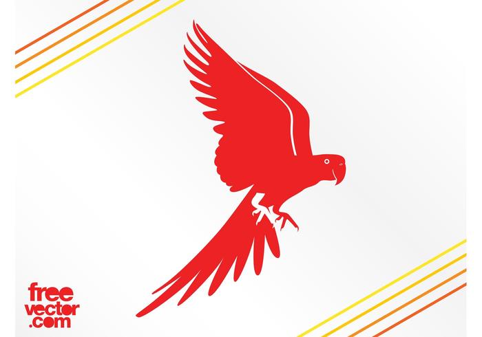 Flying Parrot Silhouette Flying Parrot Silhouette