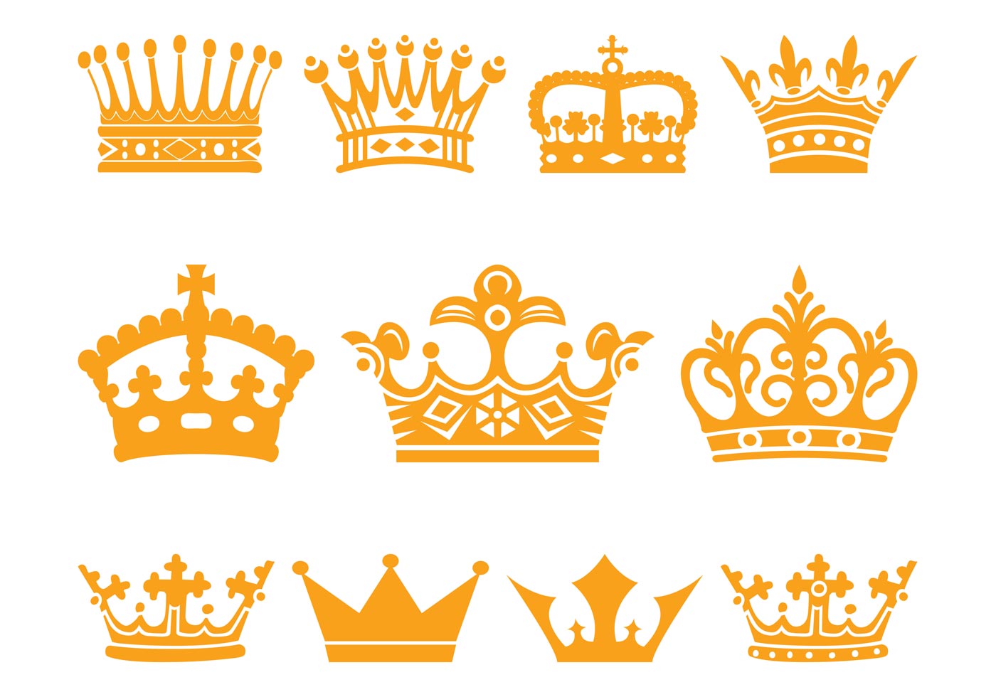 Download Crowns Set - Download Free Vector Art, Stock Graphics & Images