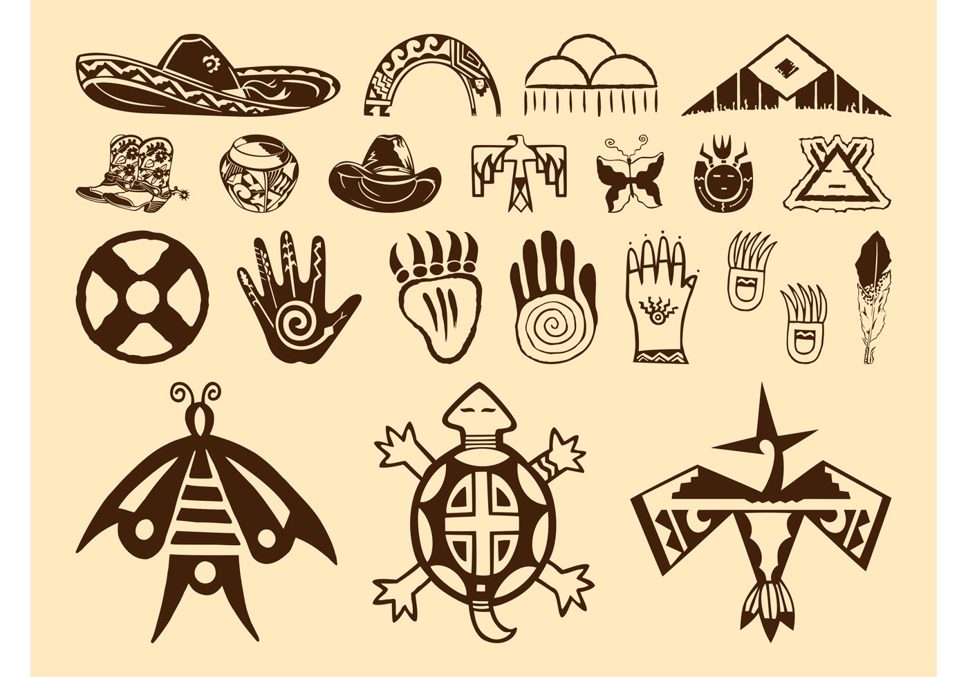 Native American Symbols - Download Free Vector Art, Stock Graphics & Images