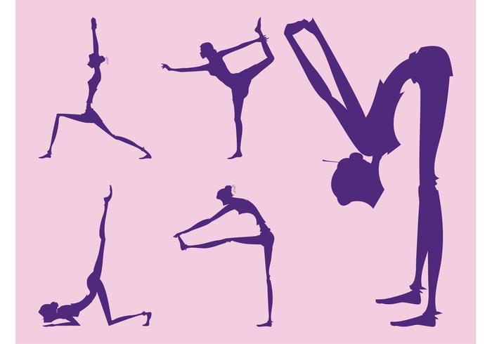 Yoga Girl Silhouettes Yoga Girl Silhouettes