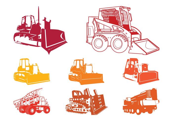 Construction Equipment Silhouettes Construction Equipment Silhouettes