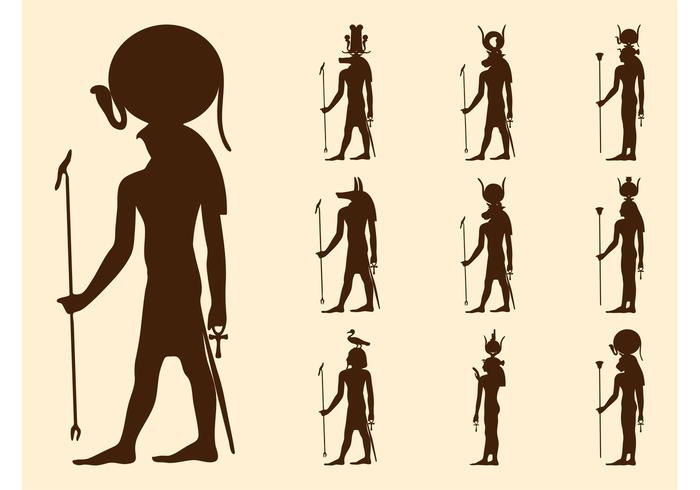 Egyptian Gods Silhouettes Egyptian Gods Silhouettes