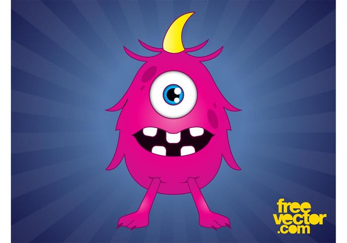 Pink Cartoon Monster Pink Cartoon Monster