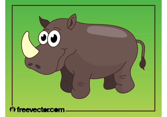 Happy Cartoon Rhino Happy Cartoon Rhino