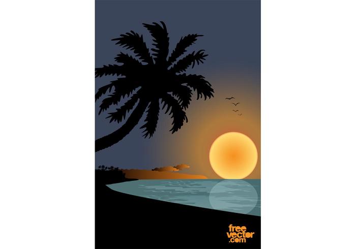 Sunset On Beach Graphics Sunset On Beach Graphics
