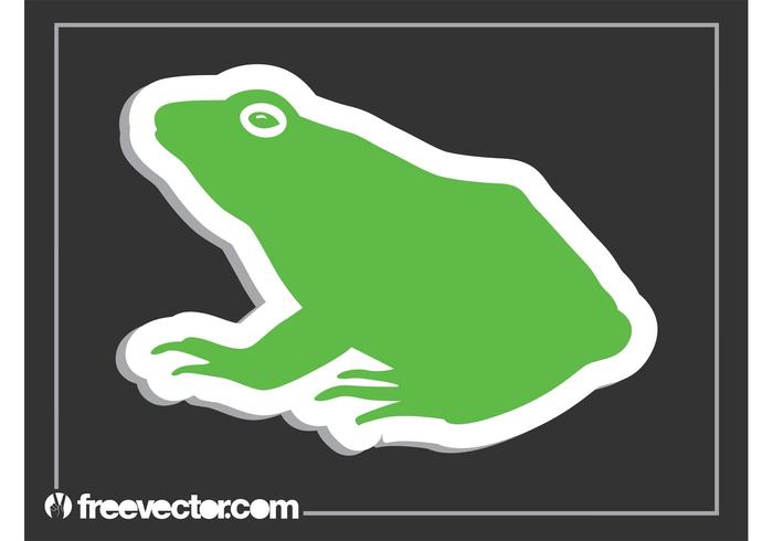 Frog Sticker Vector Frog Sticker Vector