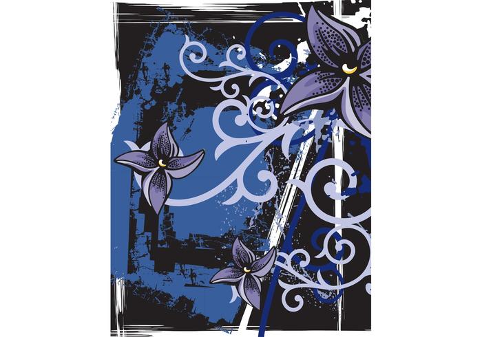 Grunge Floral Poster Grunge Floral Poster