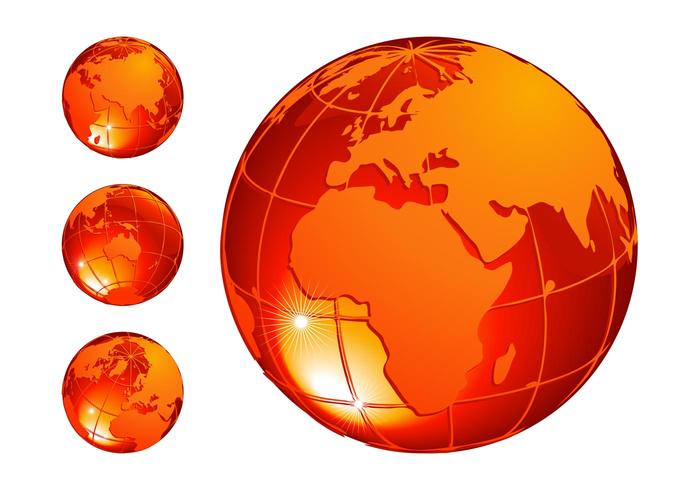 Orange Globes Set Orange Globes Set