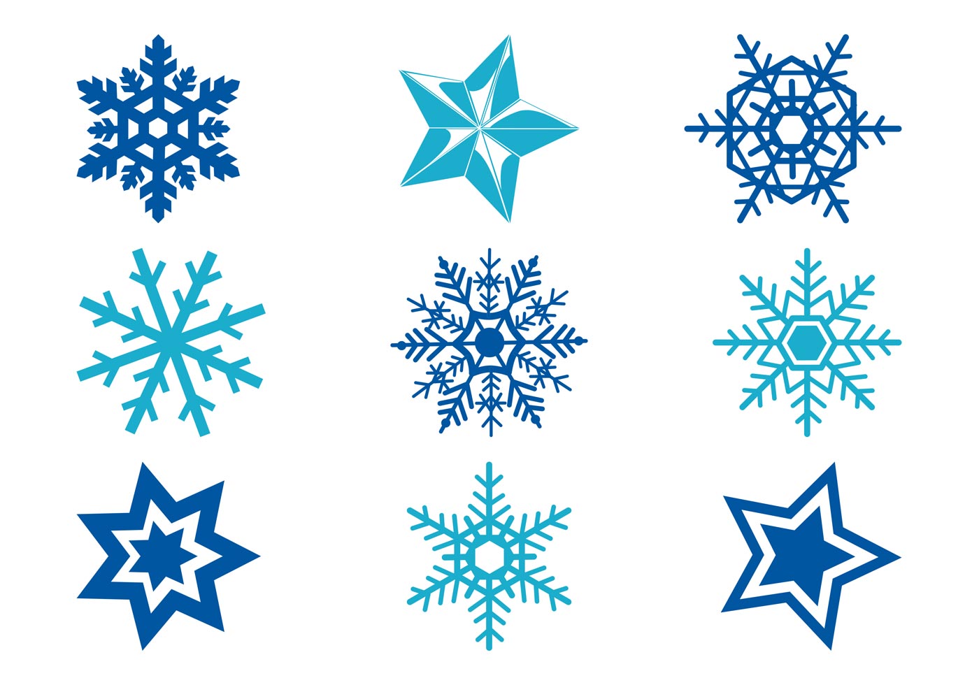 Download Stars And Snowflakes - Download Free Vector Art, Stock ...