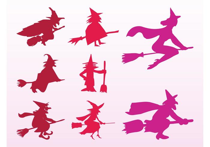 Witches Silhouettes Witches Silhouettes