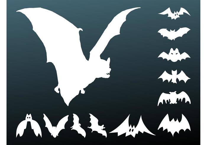 Bats Silhouettes Bats Silhouettes