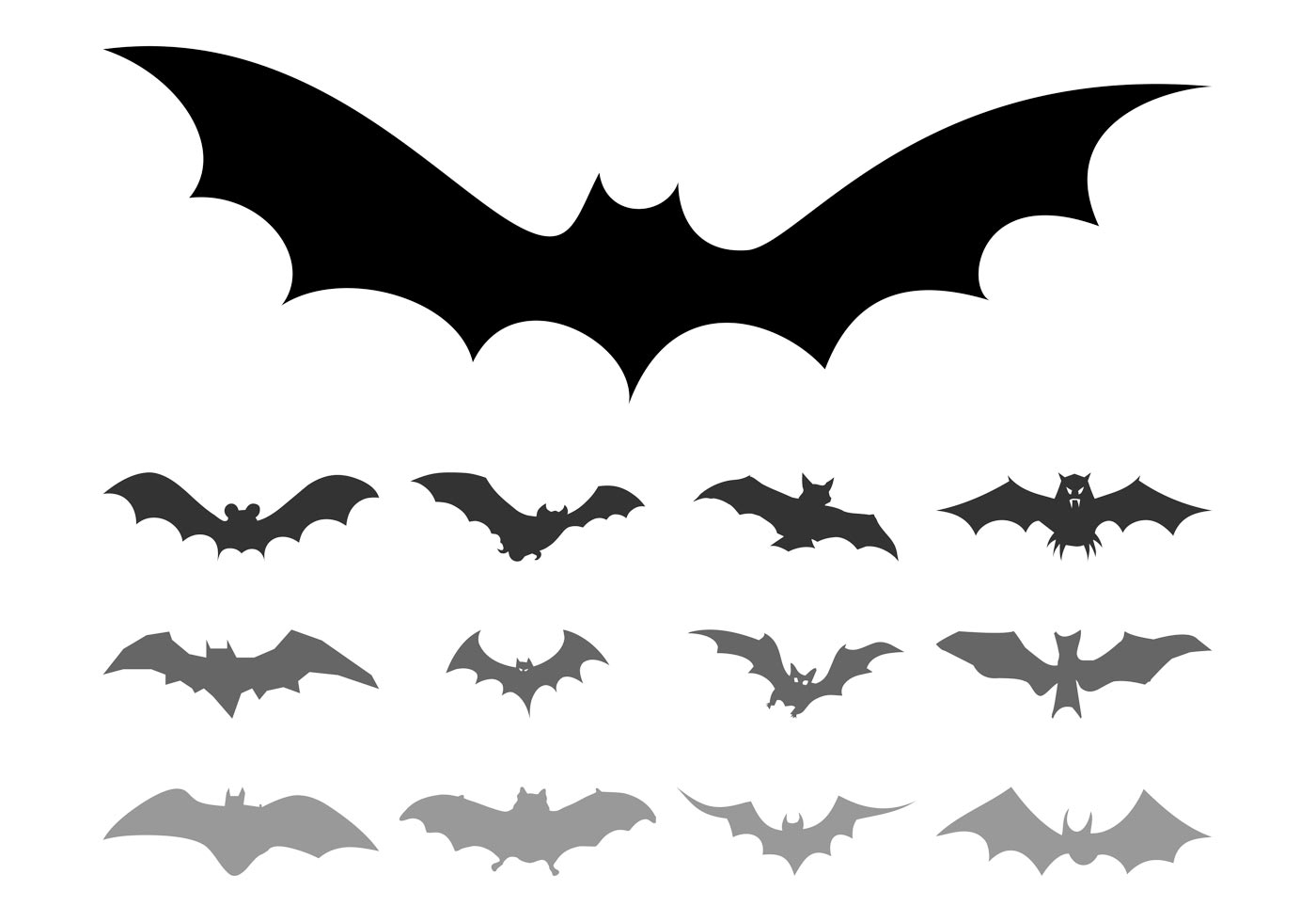 Download Bat Silhouettes - Download Free Vector Art, Stock Graphics ...