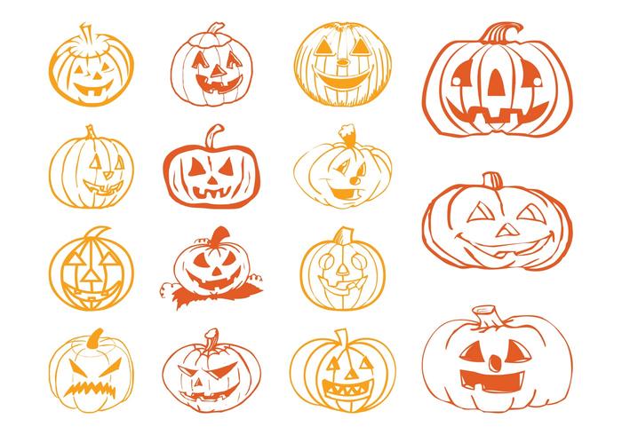 Halloween Pumpkins Set Halloween Pumpkins Set