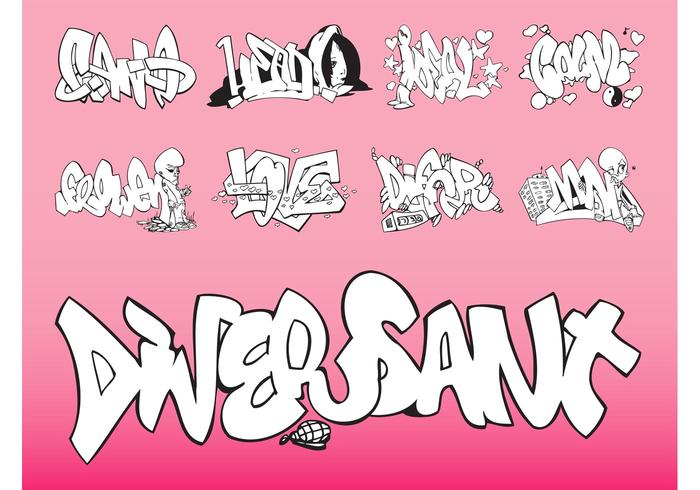 Vector Graffiti Set Vector Graffiti Set