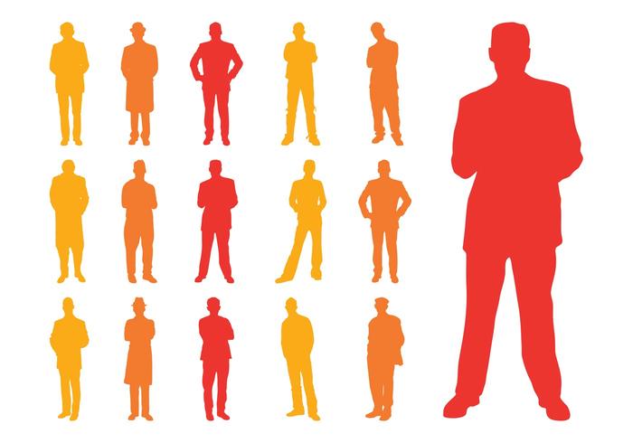 Male Silhouettes Set Male Silhouettes Set