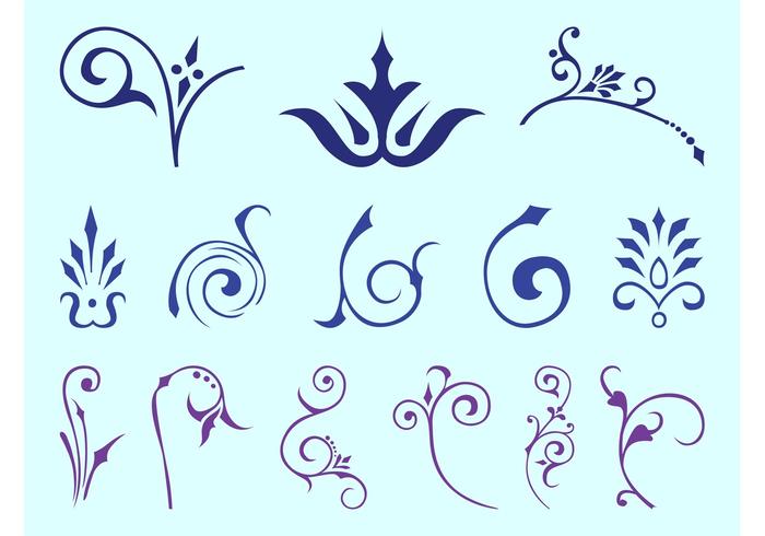 Swirling Floral Decorations Swirling Floral Decorations