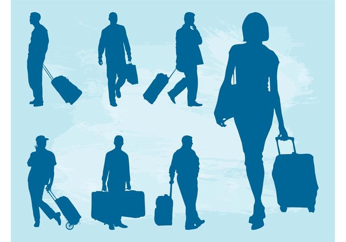 Traveling People Silhouettes Traveling People Silhouettes