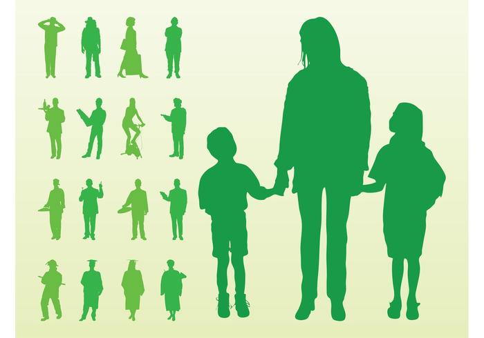 Vector Silhouettes Of People Vector Silhouettes Of People