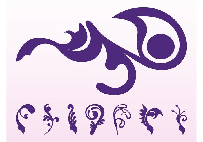 Flower Scrolls Set Flower Scrolls Set
