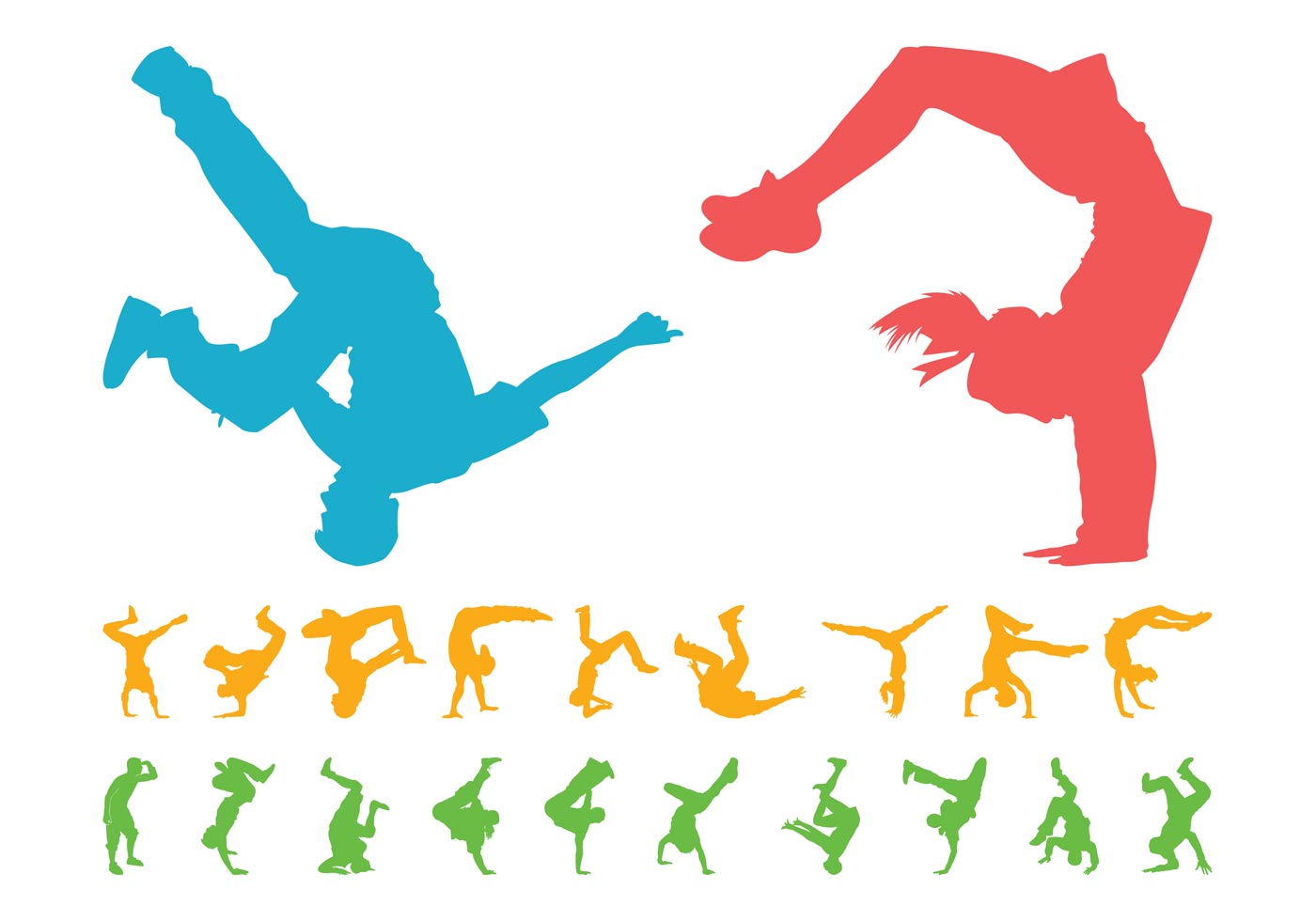 Breakdancers Silhouettes Set Download Free Vector Art, Stock Graphics Breakdancers Silhouettes Set Download Free Vector Art, Stock Graphics