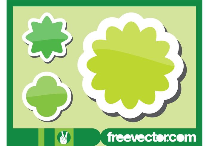 Green Flowers Stickers Green Flowers Stickers