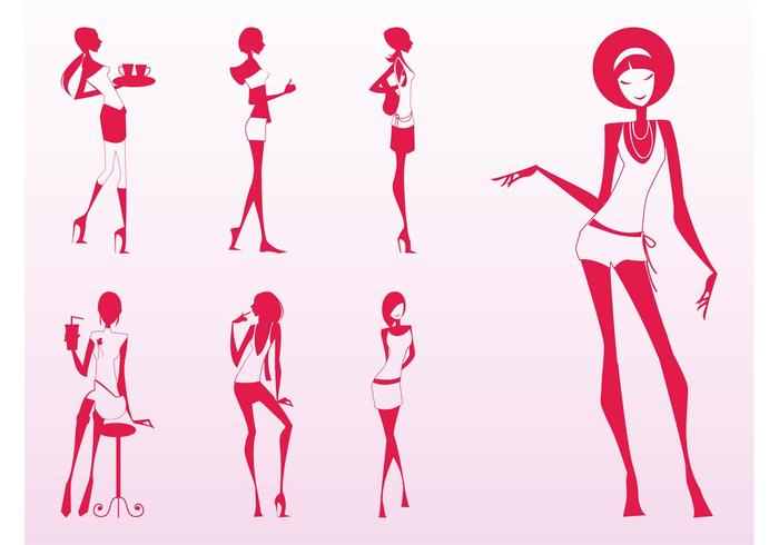 Glamour Girls Silhouettes