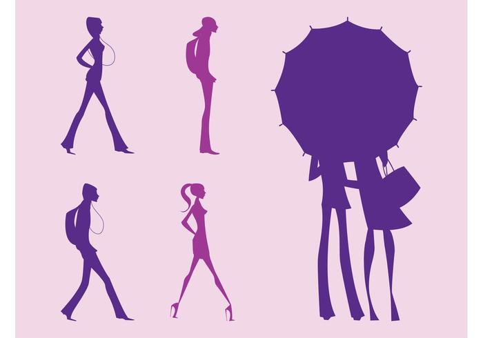 Female Silhouettes Set Female Silhouettes Set
