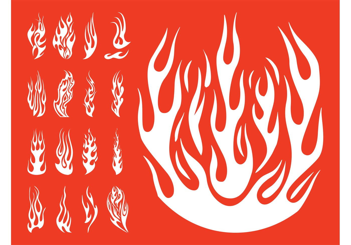 Flames Silhouettes Set - Download Free Vector Art, Stock Graphics & Images