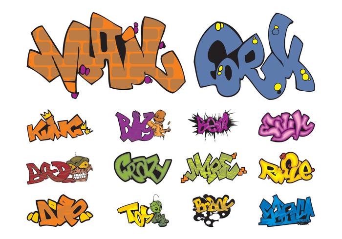 Graffiti Pieces Vectors Graffiti Pieces Vectors