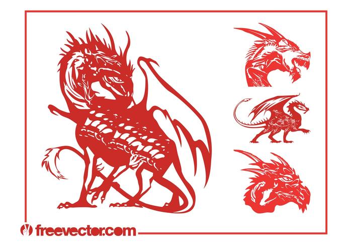 Vector Dragons Set Vector Dragons Set