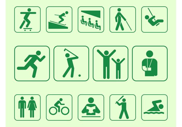Person Symbols Set Person Symbols Set