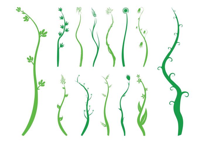 Waving Plants Silhouettes Waving Plants Silhouettes