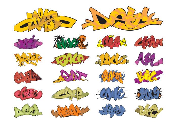 Graffiti Pieces Graphics Set Graffiti Pieces Graphics Set
