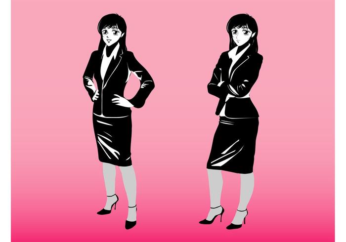 Cartoon Businesswomen