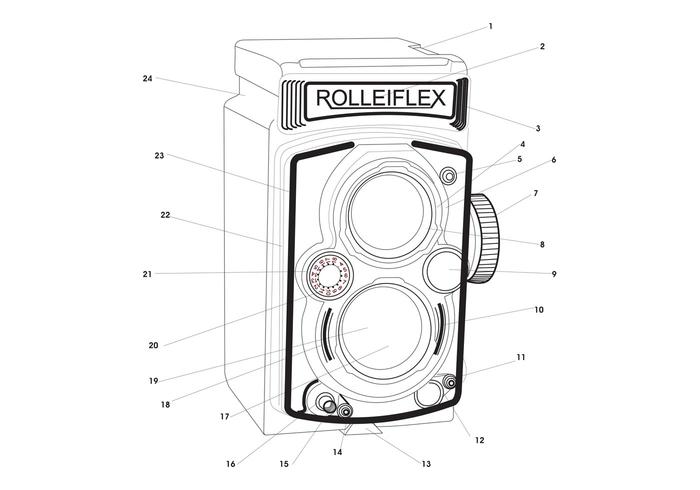 Vintage Camera Outlines vector