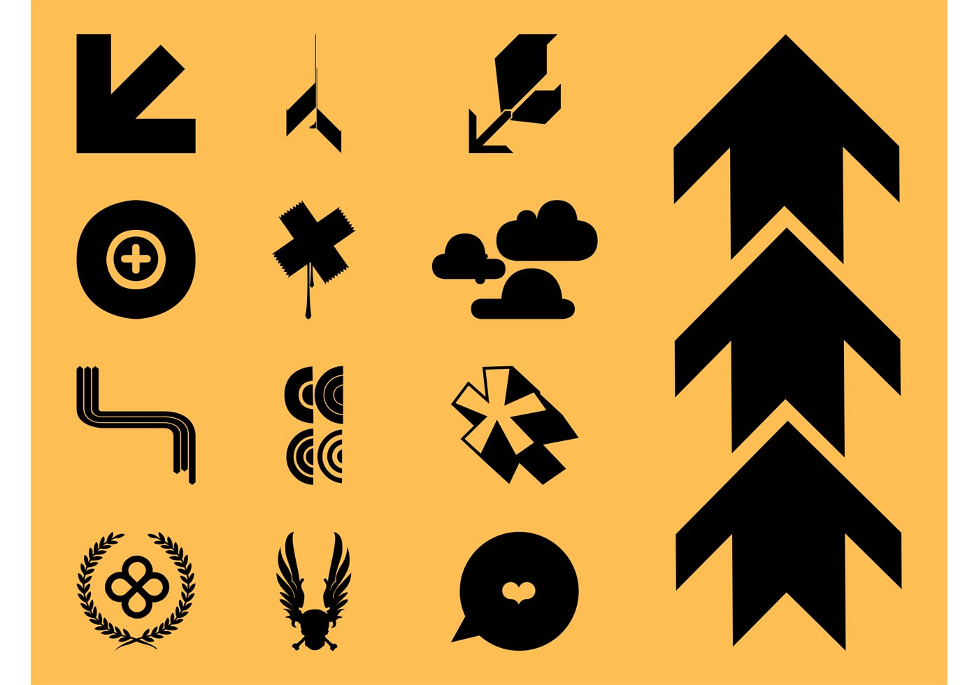 Cool Icons Vectors Set Download Free Vector Art, Stock Graphics & Images