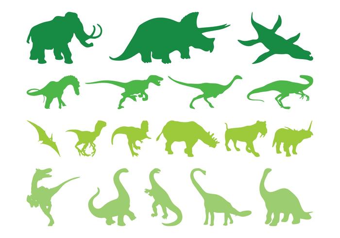 Siluetas de animales prehistóricos Siluetas de animales prehistóricos