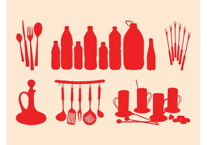 Kitchenware Silhouettes Set Kitchenware Silhouettes Set
