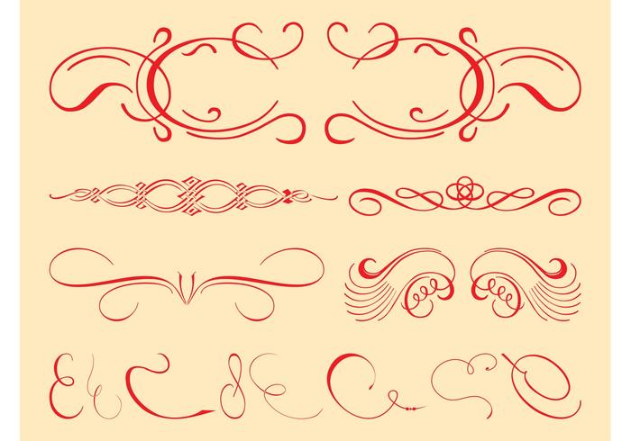 Vintage Decorative Swirls Set Vintage Decorative Swirls Set