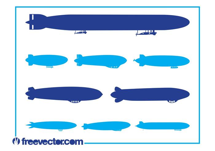 Zeppelins Silhouettes Zeppelins Silhouettes