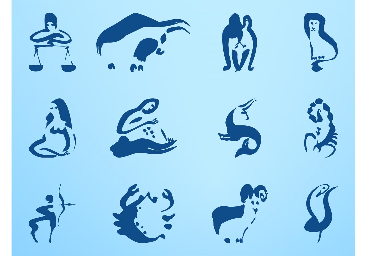 Download Zodiac Signs Set - Download Free Vector Art, Stock ...