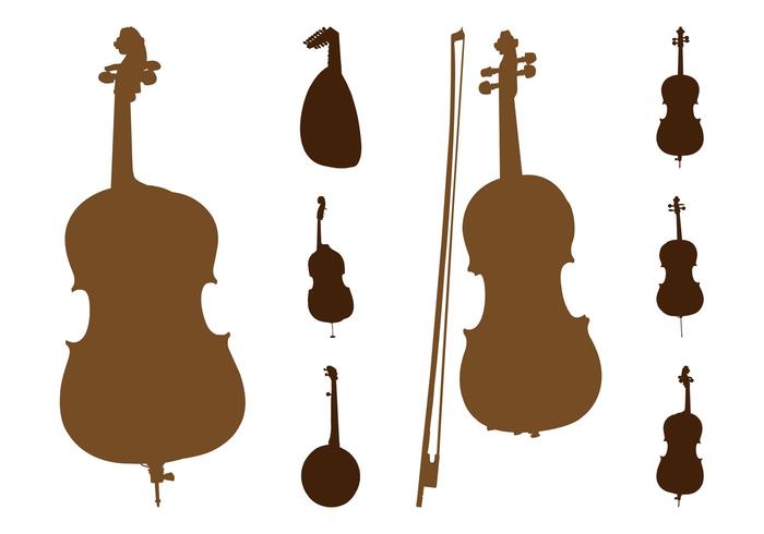 String Instruments Silhouettes String Instruments Silhouettes