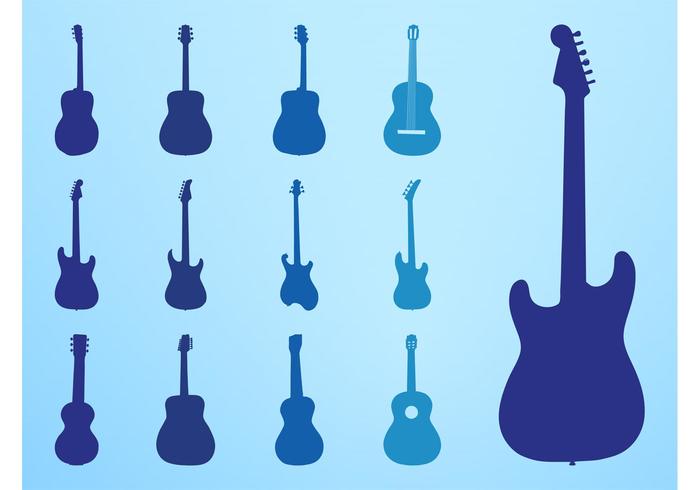 Guitar Silhouettes Set Guitar Silhouettes Set