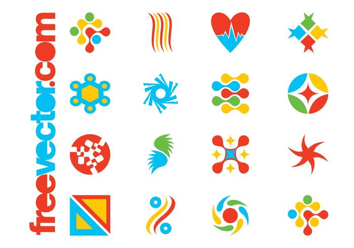 Plantillas de logotipo de colores vector