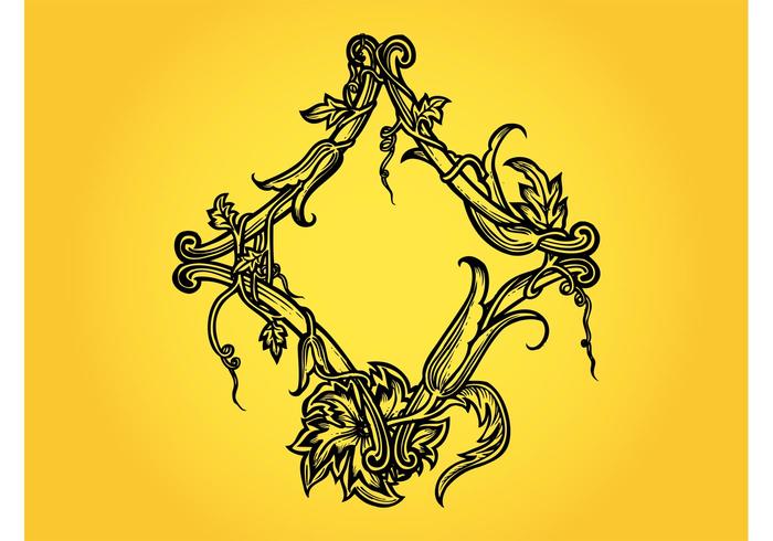 Antique Floral Frame Graphics Antique Floral Frame Graphics