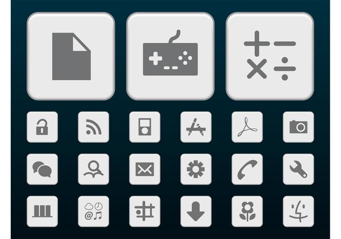 Grey Tech Icons vector